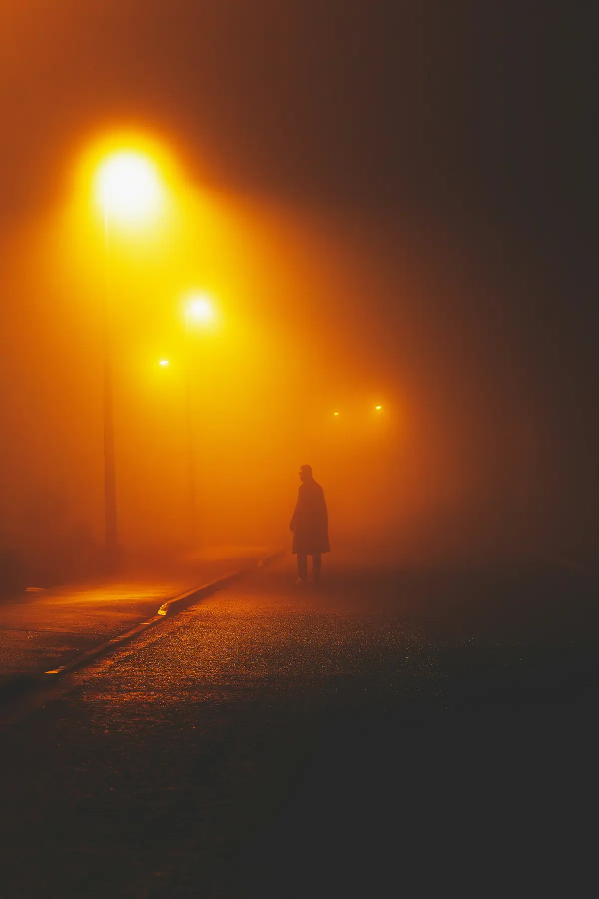Dark mountain silhouette, the weight of loss
